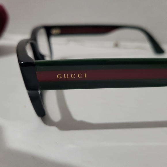 Gucci GG0344OA Plastic Eyeglass Frame 001 Black Multicolor 56-14 Italy W/Case - Picture 4 of 10